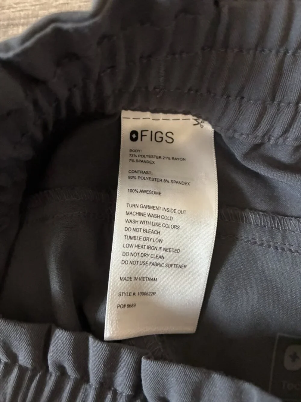 Figs Scrubs Weston Jogger Size XS In Grey 28” x 30”